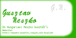 gusztav meszko business card